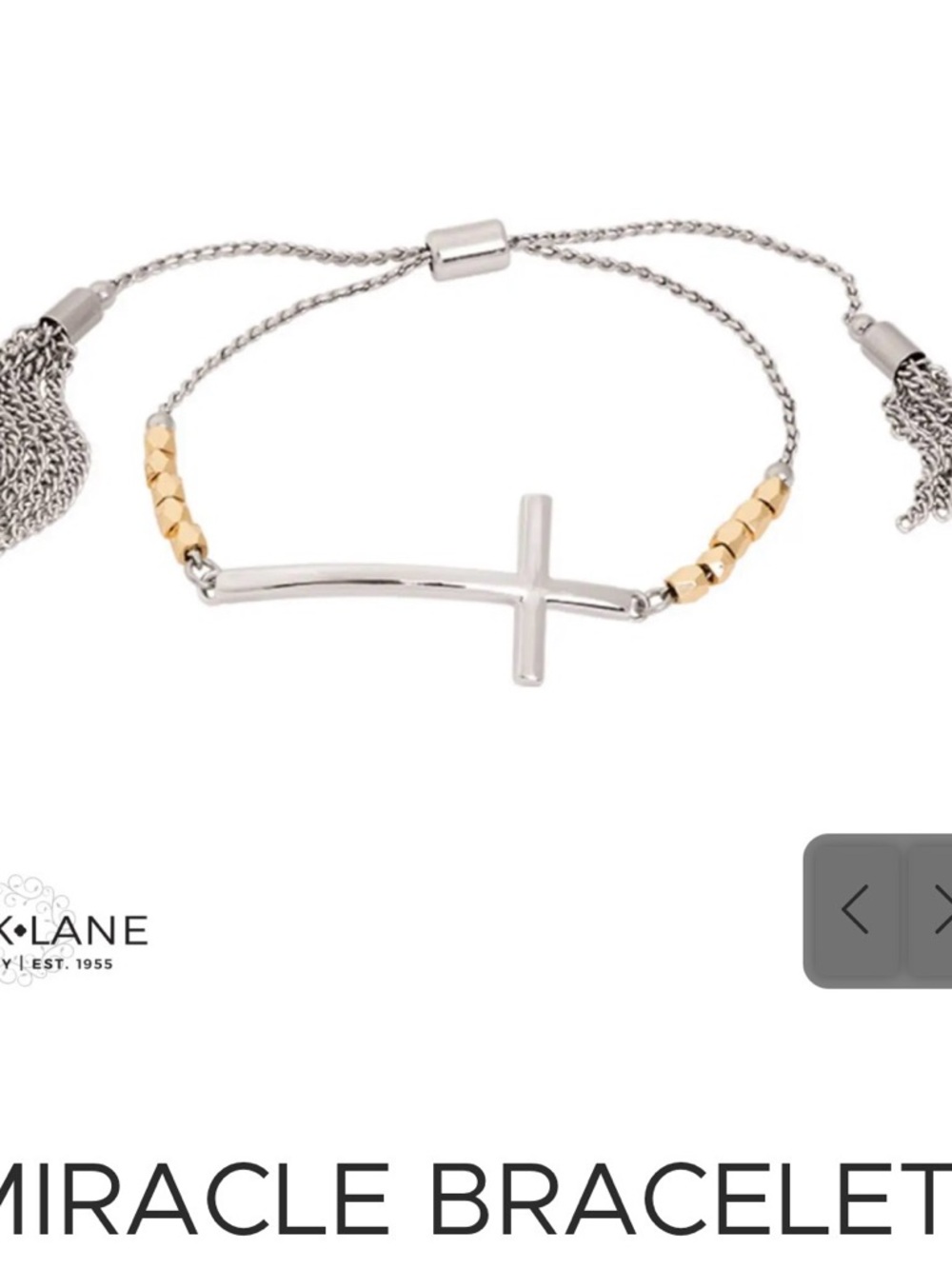 Park Lane “Miracle” Cross Bracelet - Two-Tone Silver & Gold
